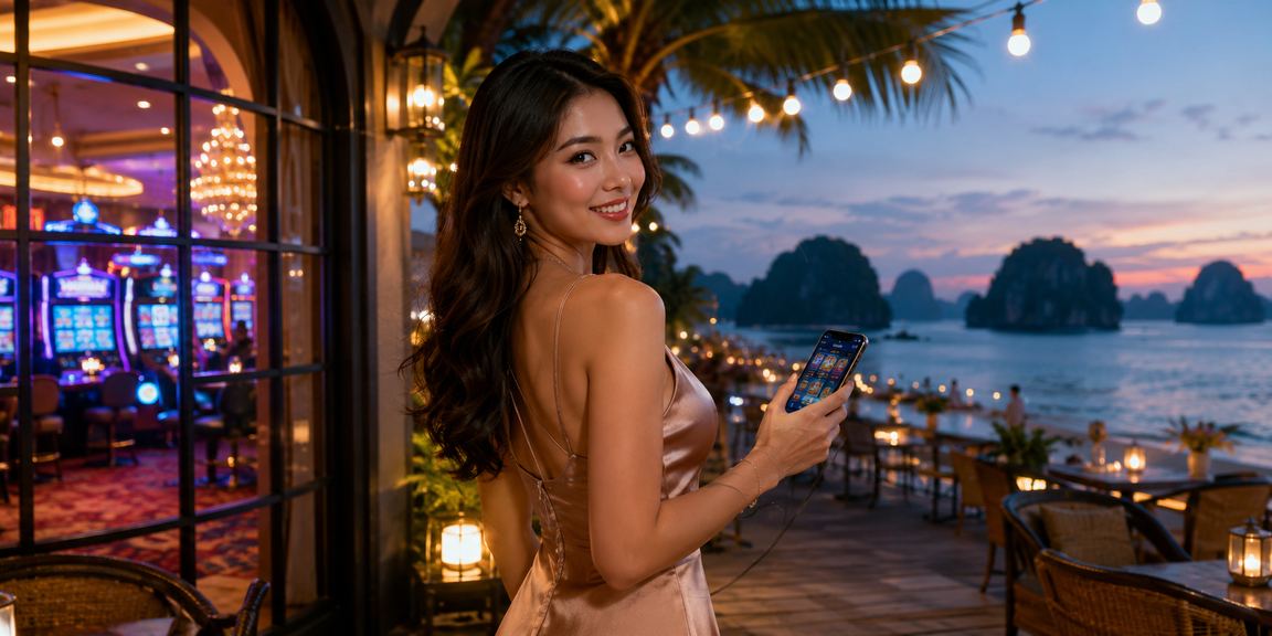 Người chơi sử dụng điện thoại để truy cập cược tại Hạ Long